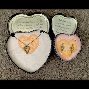 Brighton heart necklace and earrings set - new!!!